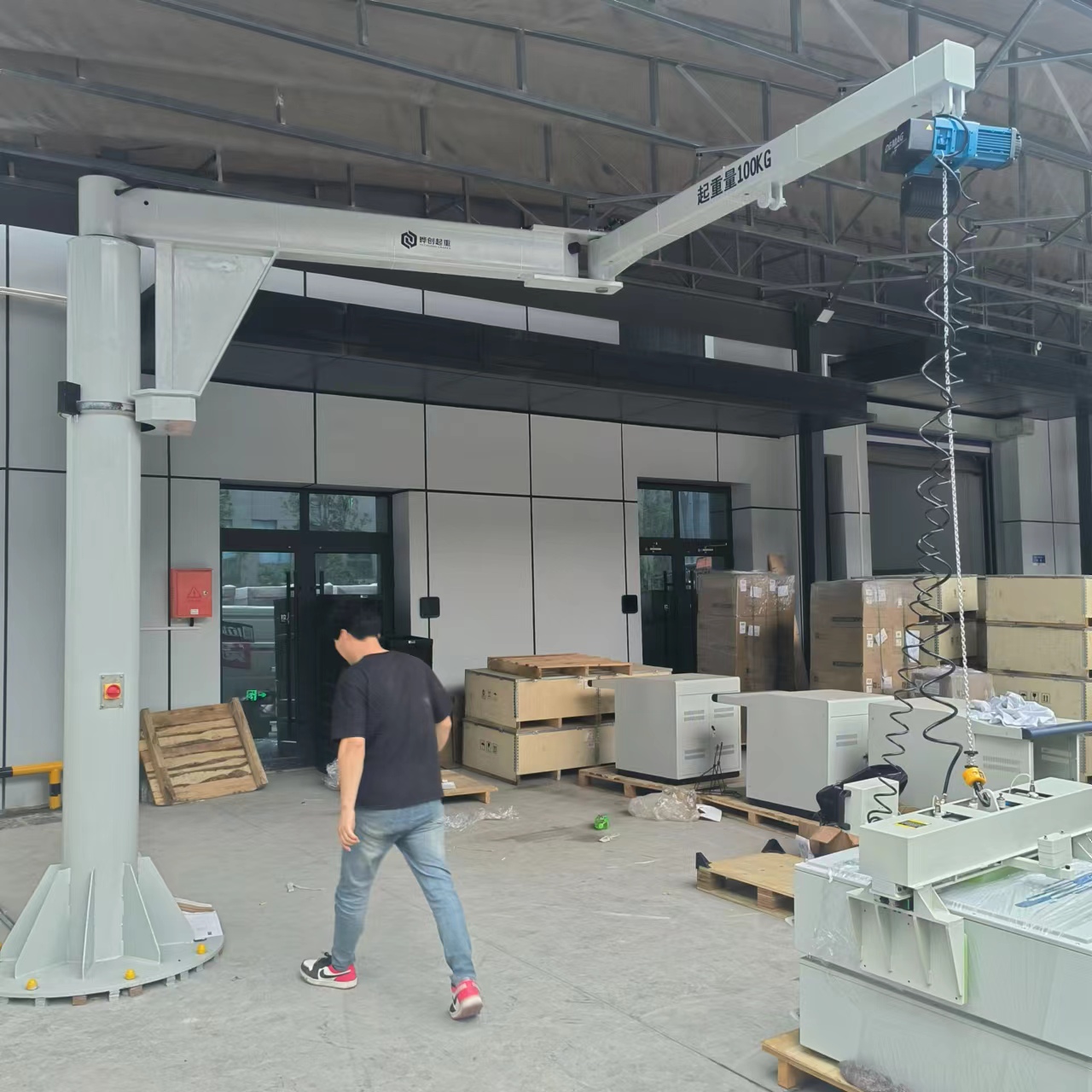 100kg智能折臂吊（diào） 德馬格電動葫蘆